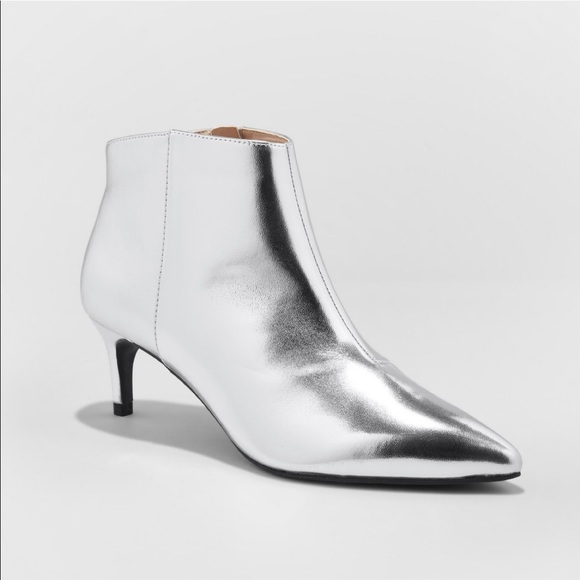 womens silver booties